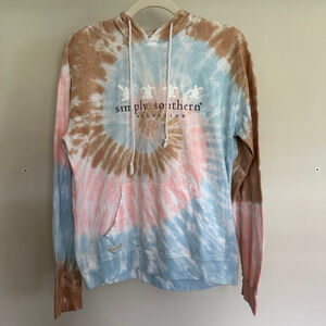 Women's Simply Southern Hoodie Size M Multi-color Sea Turtle